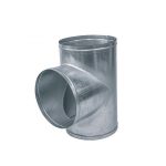 Tê ống gió tròn đứng chụp chéo